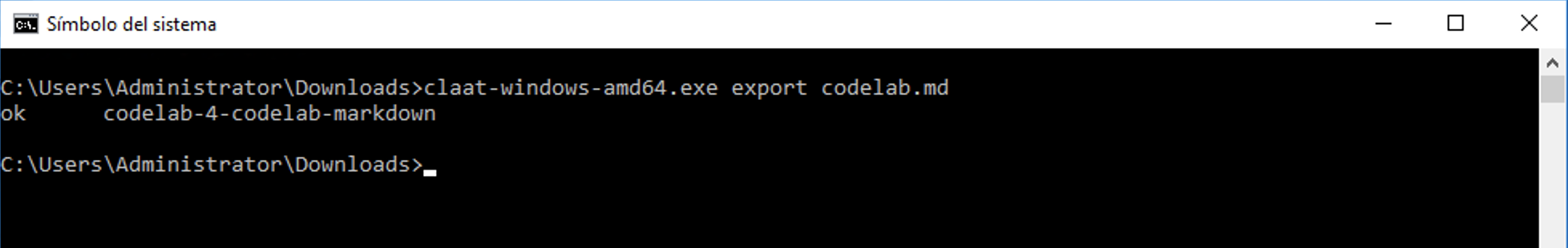 claat export en Windows